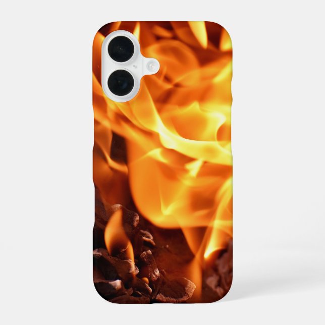 Feuer iPhone 16 Hülle (Rückseite)