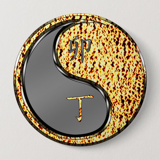 Feuer Kaninchen Button (Vorderseite)