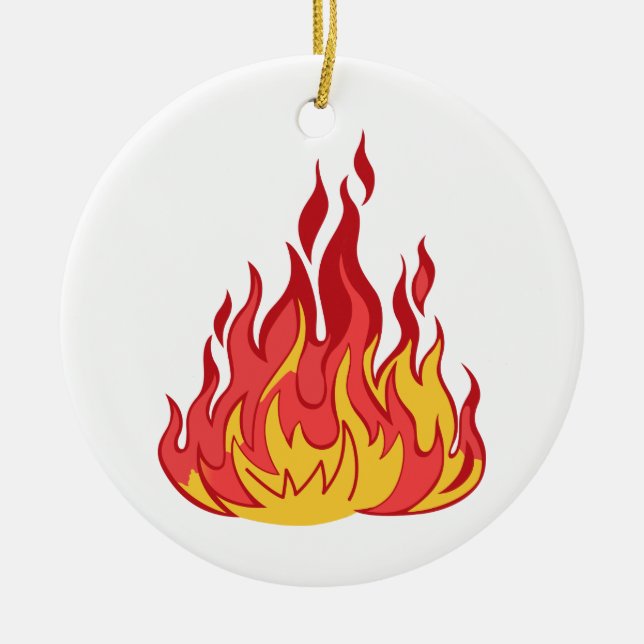 Feuer Keramik Ornament (Vorne)