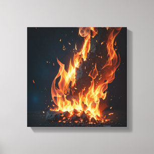 Feuer Leinwanddruck