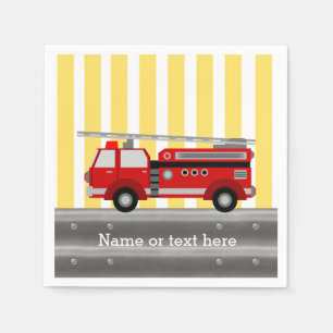 Feuer-LKW-Geburtstags-Party Serviette