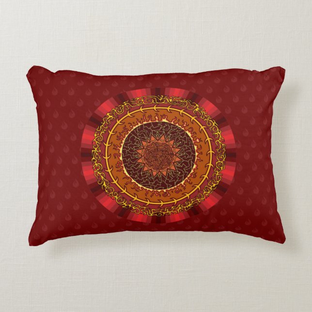 Feuer Mandala Accent Pillow Dekokissen (Vorderseite)