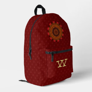 Feuer-Mandala Bedruckter Rucksack