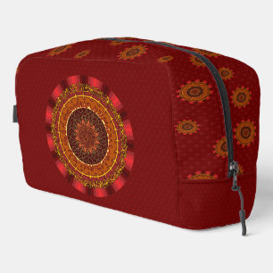 Feuer Mandala Dopp Kit Waschbeutel