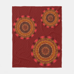 Feuer Mandala Fleece Blanket
