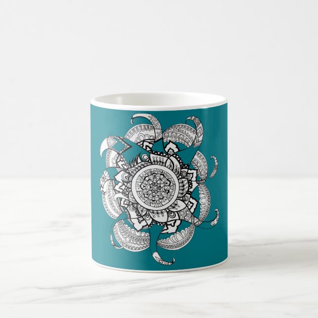 Feuer-Mandala Kaffeetasse (Mittel)