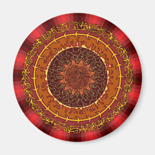 Feuer Mandala Magnet