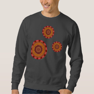 Feuer-Mandala-Männer-Dunkles-Shirt Sweatshirt