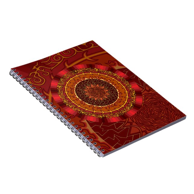 Feuer-Mandala-Notebook Notizblock (Rechte Seite)