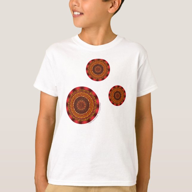 Feuer-Mandala-Shirt für Kinder und Kleinkinder T-Shirt (Vorderseite)
