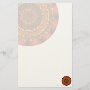 Feuer-Mandala-Stationery Briefpapier