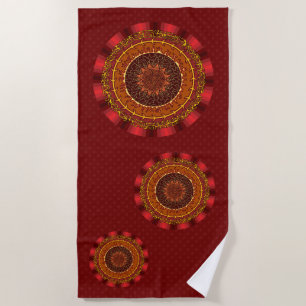 Feuer Mandala Strandtuch