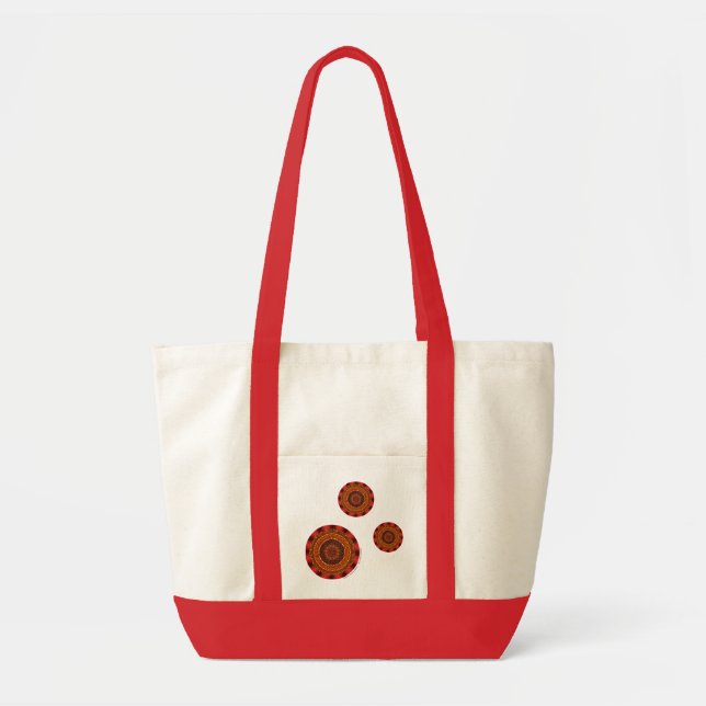 Feuer-Mandala-Tote-Tasche Tragetasche (Vorne)