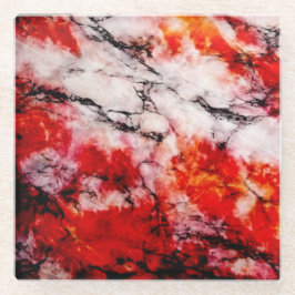 Feuer-MarmorglasUntersetzer Glasuntersetzer