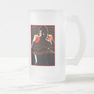 Feuer. Mattglas Bierglas