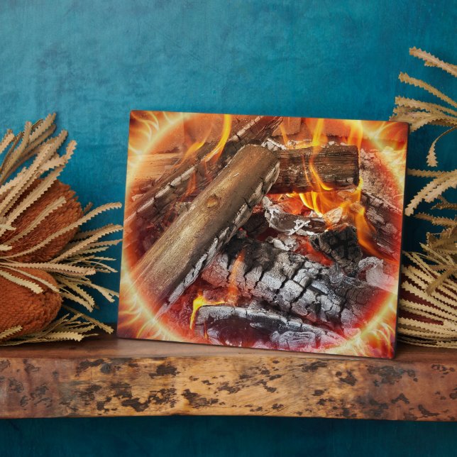 Feuer mit Halo Fotoplatte (Seite)