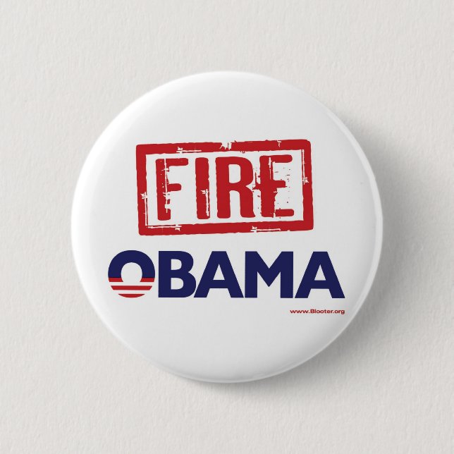 Feuer Obama Button (Vorderseite)