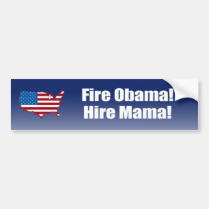 Feuer Obama. Mietmutter Autoaufkleber