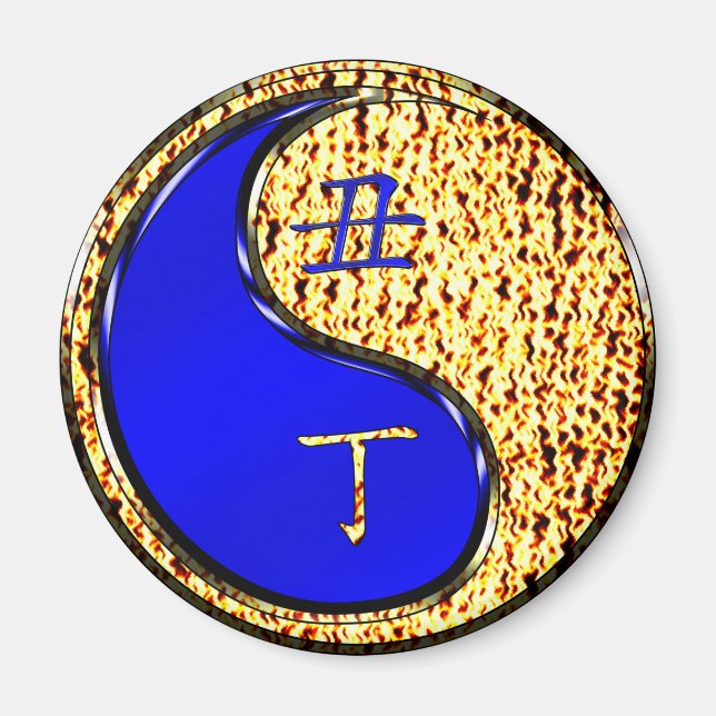 Feuer Ochse Magnet (Vorne)