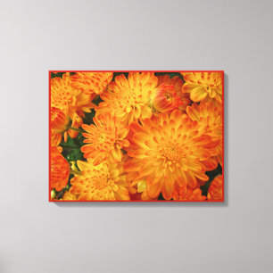 Feuer Orange Chrysanthemas Leinwanddruck