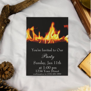 Feuer-Party laden Einladung