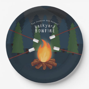Feuer-Party Pappteller