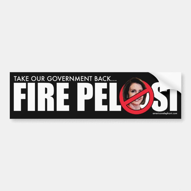Feuer Pelosi Autoaufkleber (Vorne)