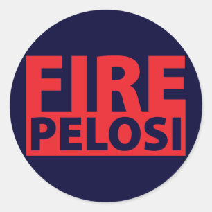 Feuer Pelosi Runder Aufkleber