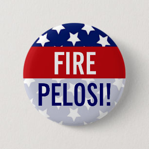 Feuer Pelosi, US Flagge Buttons