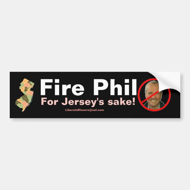 Feuer Phil Murphy… für Jerseys Grund! Autoaufkleber (Vorne)
