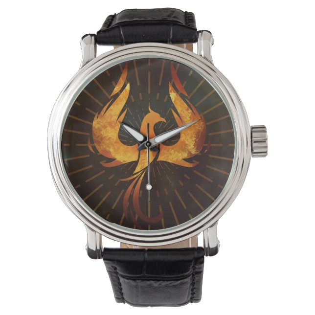 Feuer Phoenix Bird Armbanduhr (Vorderseite)