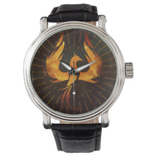 Feuer-Phoenix-Vogel Armbanduhr