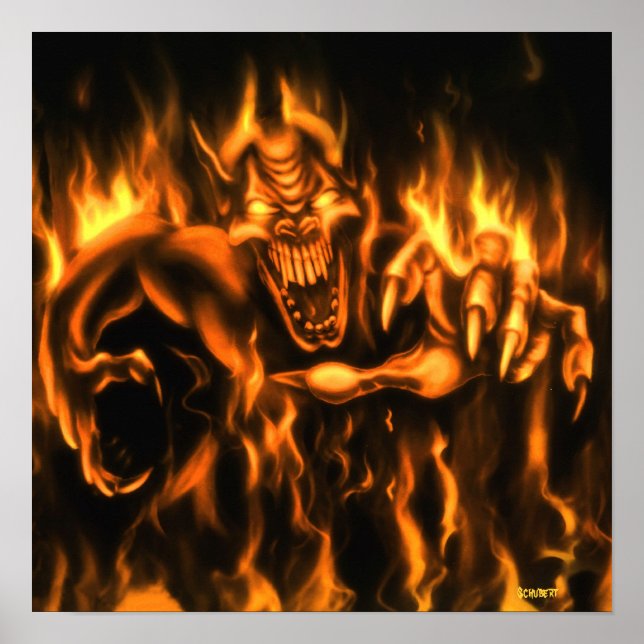 Feuer: Poster 38x38 (Vorne)