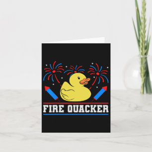 Feuer-Quacker-Gummiente 4. Juli Feuerwerk  Karte