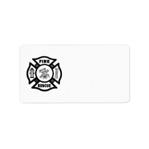 Feuer-Rettung Adressaufkleber