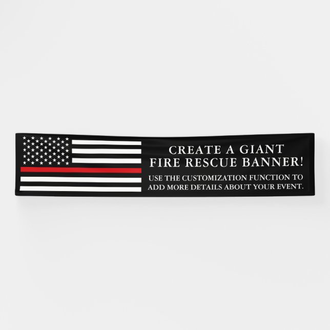 Feuer-Rettungs-themenorientierte amerikanische Banner (Horizontal)