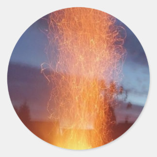 Feuer Runder Aufkleber