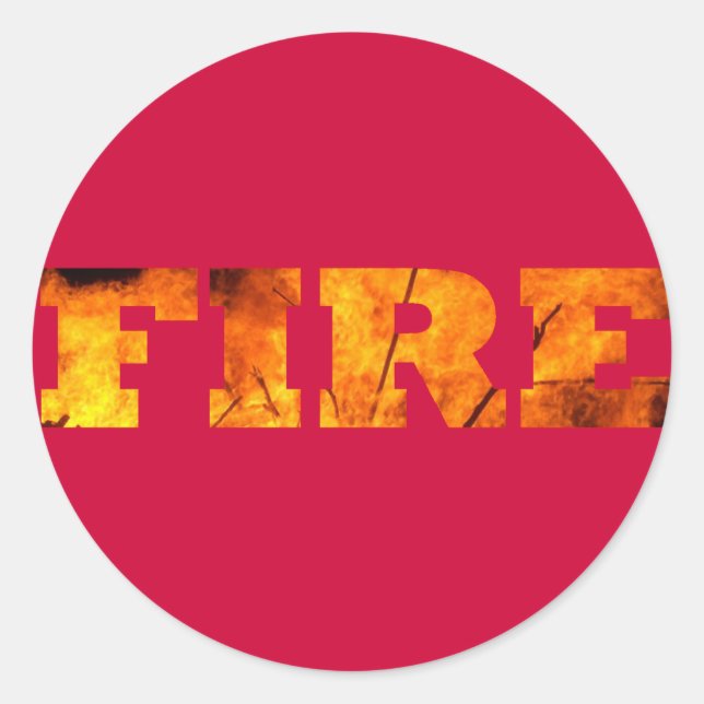 Feuer Runder Aufkleber (Vorderseite)
