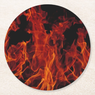 Feuer Runder Pappuntersetzer