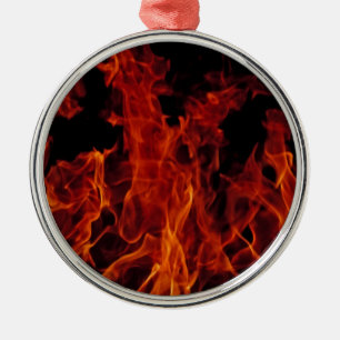 Feuer Silbernes Ornament