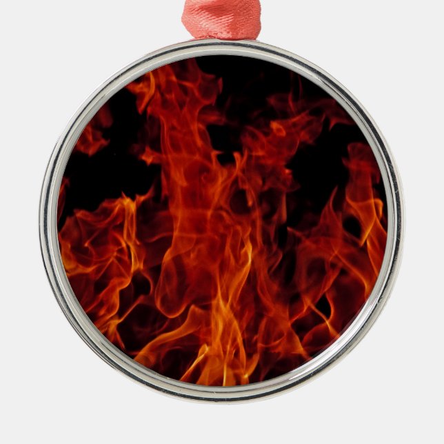 Feuer Silbernes Ornament (Vorne)