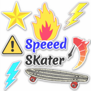 Feuer Speed Skateboard Aufkleber (Skate Designs)