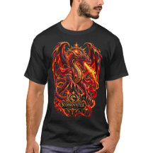 Feuer speiender Drachen-T-Shirt – Epische mythisch