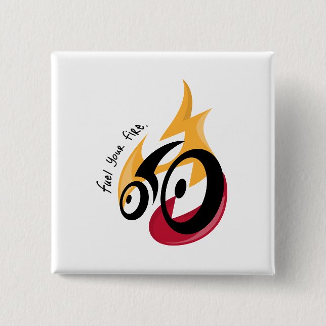 Feuer tanken. Radmotivation Button (Vorderseite)