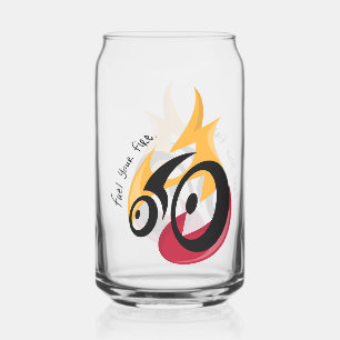 Feuer tanken. Radmotivation Dosenglas