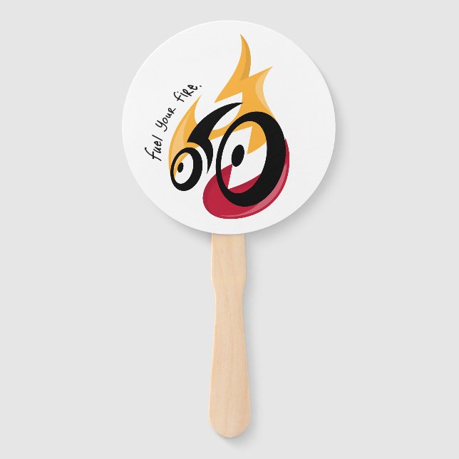 Feuer tanken. Radmotivation Fächer (Vorderseite)