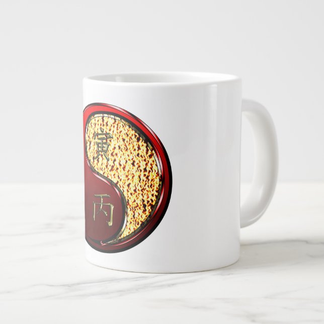 Feuer Tiger Jumbo-Tasse (Vorderseite Rechts)