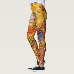Feuer-Tiger Koi Leggings