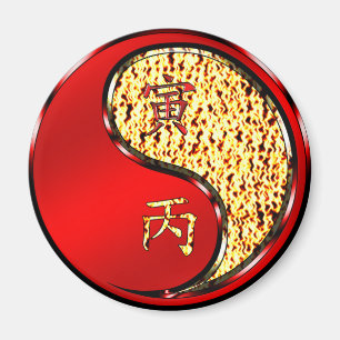 Feuer Tiger Magnet