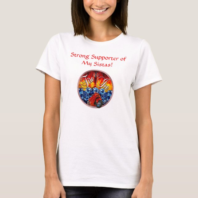 Feuer-u. Eis-Anhänger T-Shirt (Vorderseite)